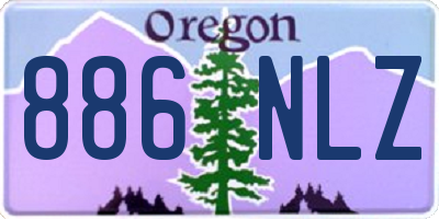 OR license plate 886NLZ