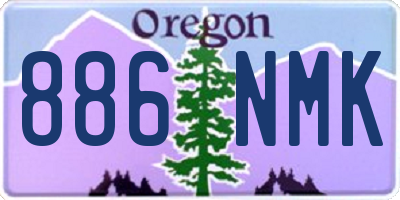 OR license plate 886NMK