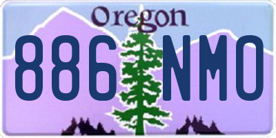 OR license plate 886NMO