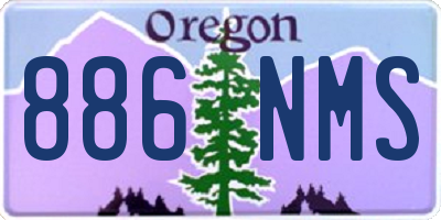 OR license plate 886NMS