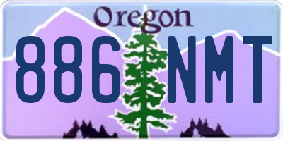 OR license plate 886NMT