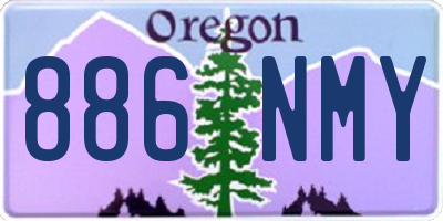 OR license plate 886NMY