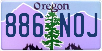 OR license plate 886NOJ