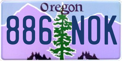 OR license plate 886NOK