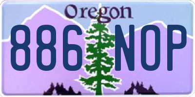 OR license plate 886NOP