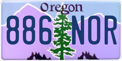 OR license plate 886NOR