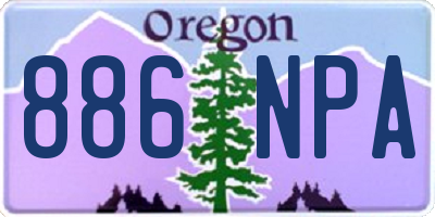 OR license plate 886NPA