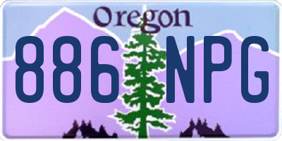 OR license plate 886NPG