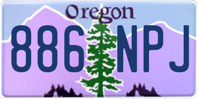 OR license plate 886NPJ