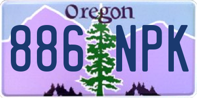 OR license plate 886NPK