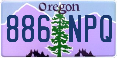 OR license plate 886NPQ
