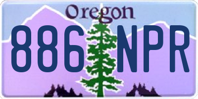 OR license plate 886NPR