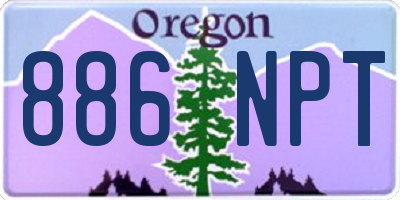 OR license plate 886NPT