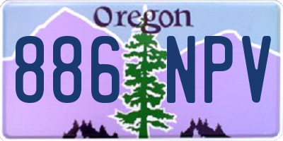 OR license plate 886NPV