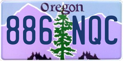 OR license plate 886NQC