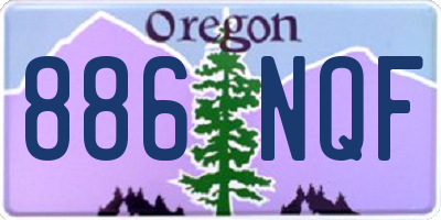 OR license plate 886NQF