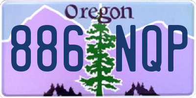 OR license plate 886NQP