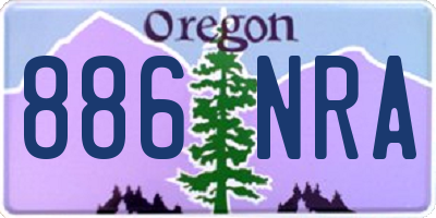 OR license plate 886NRA