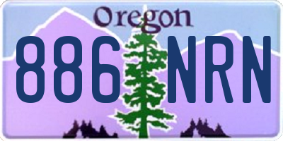 OR license plate 886NRN