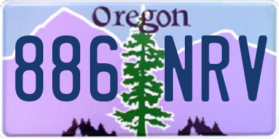 OR license plate 886NRV