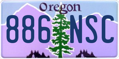 OR license plate 886NSC
