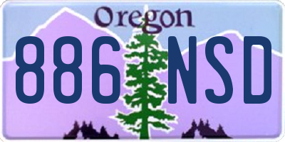 OR license plate 886NSD