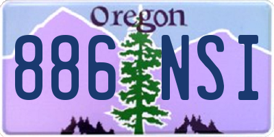 OR license plate 886NSI