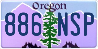 OR license plate 886NSP