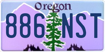 OR license plate 886NST