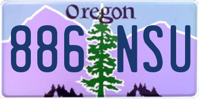 OR license plate 886NSU
