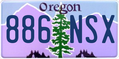 OR license plate 886NSX