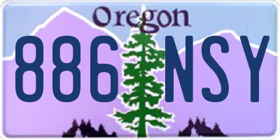 OR license plate 886NSY