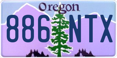 OR license plate 886NTX