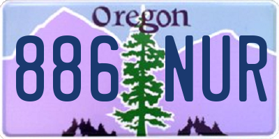 OR license plate 886NUR