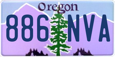 OR license plate 886NVA