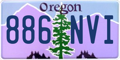 OR license plate 886NVI