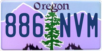 OR license plate 886NVM