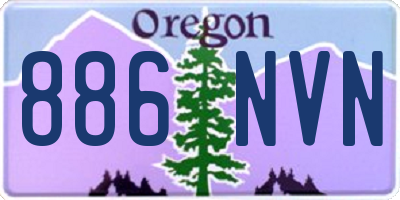 OR license plate 886NVN