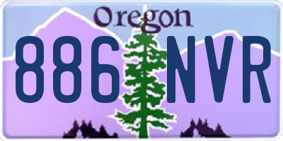 OR license plate 886NVR