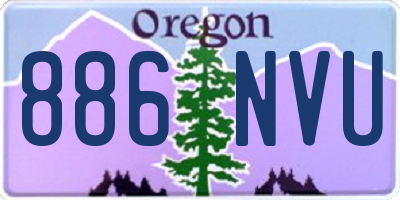 OR license plate 886NVU
