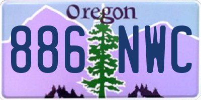 OR license plate 886NWC