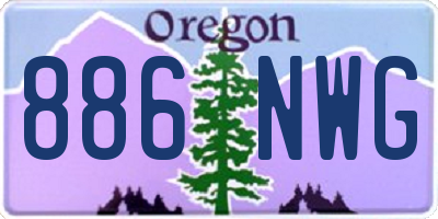 OR license plate 886NWG