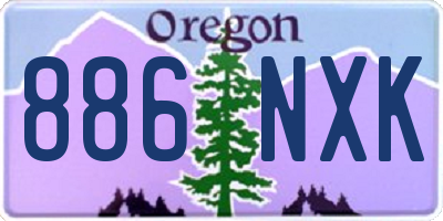 OR license plate 886NXK