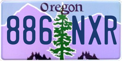OR license plate 886NXR