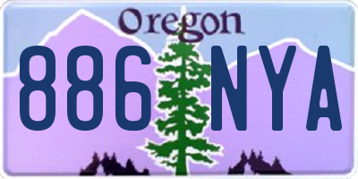OR license plate 886NYA