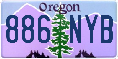 OR license plate 886NYB