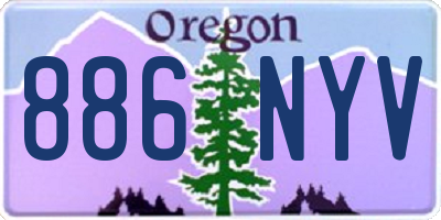 OR license plate 886NYV