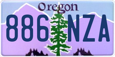 OR license plate 886NZA