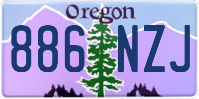 OR license plate 886NZJ