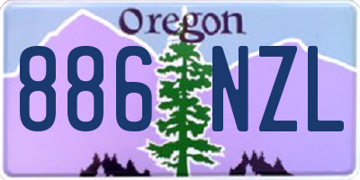 OR license plate 886NZL
